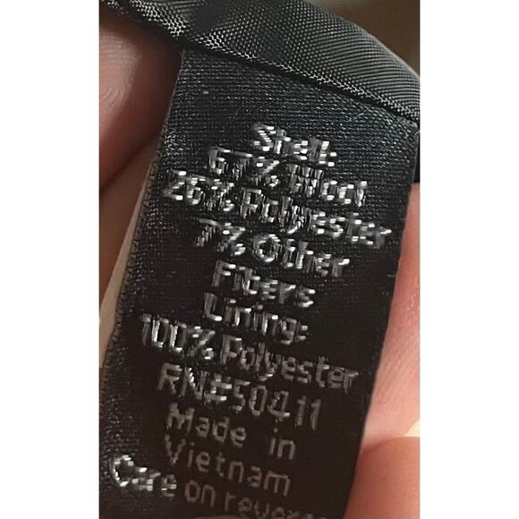 APT9 Wool Blend Coat Size L Black, 3 Button Front Closure Hidden - Picture 5 of 5